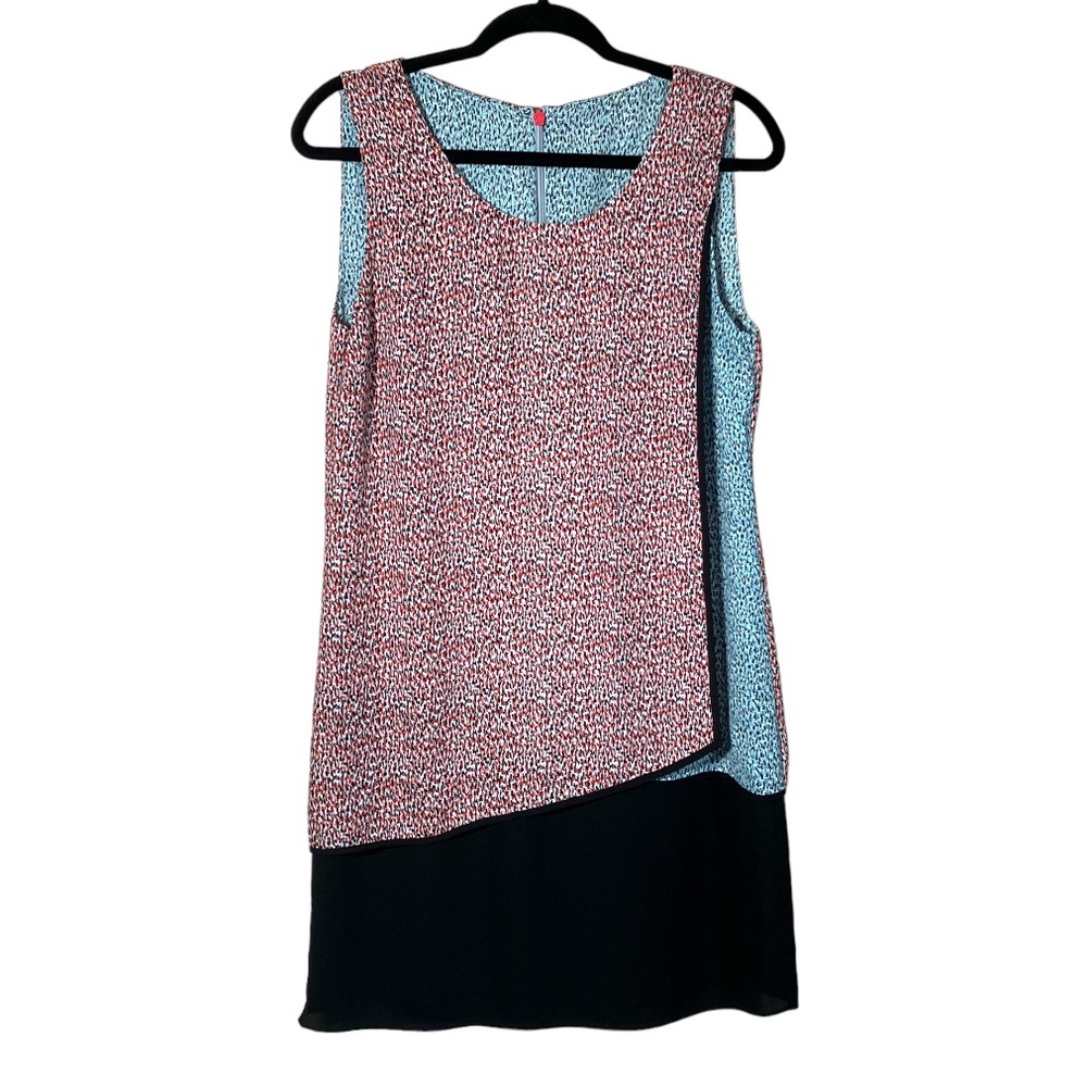 BCBG Max Azria dress Haley Tank asymmetrical shift layered colour block